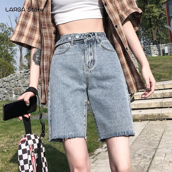 high waisted five point jeans women's straight loose 2021 summer style hong kong thin riding pants 5-point shorts tide, Blue
high waisted five point jeans women's straight loose 2021 summer style hong kong thin riding pants 5-point shorts tide, Blue