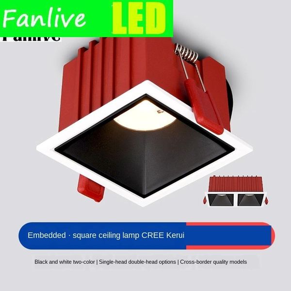 spotlights 6pcs embedded daggering lamp square single double head 14w 28w living room household anti-dazzle ceiling grille cob spotlight
spotlights 6pcs embedded daggering lamp square single double head 14w 28w living room household anti-dazzle ceiling grille cob spotlight