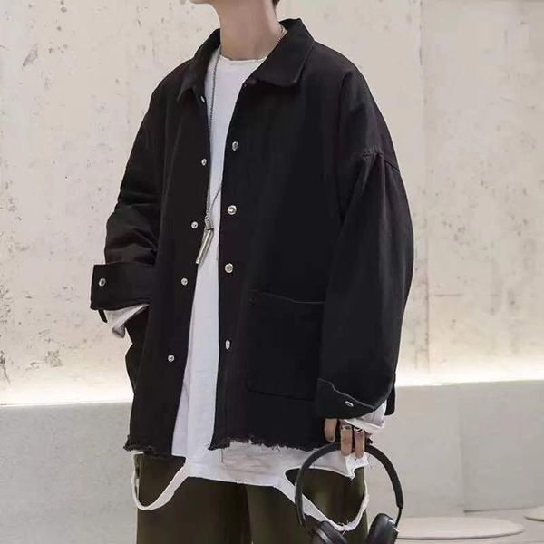 men's spring and autumn tooling jacket casual fashion trendy brand solid color all-match student men jackets, Black;brown
men's spring and autumn tooling jacket casual fashion trendy brand solid color all-match student men jackets, Black;brown