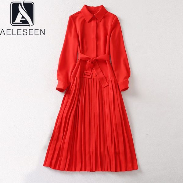 casual dresses aeleseen autumn arrival red shirt dress full lantern sleeve solid classic elegant long pleated women, Black;gray
casual dresses aeleseen autumn arrival red shirt dress full lantern sleeve solid classic elegant long pleated women, Black;gray