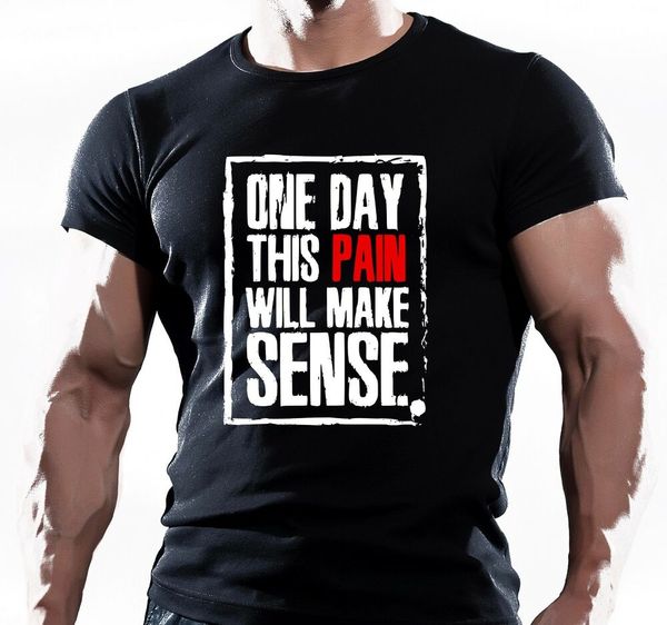 one day this pain will make ssense - bodybuilding motivation t shirt tee mma, White;black
one day this pain will make ssense - bodybuilding motivation t shirt tee mma, White;black