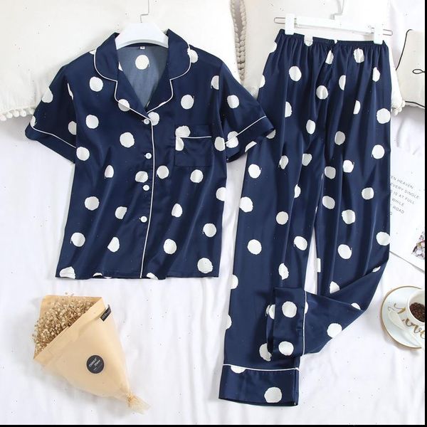 julys song pajamas sets lapel womens sleepwears collar casual polka dot short sleeve long pants homewear summer faux silk soft, Black;red
julys song pajamas sets lapel womens sleepwears collar casual polka dot short sleeve long pants homewear summer faux silk soft, Black;red