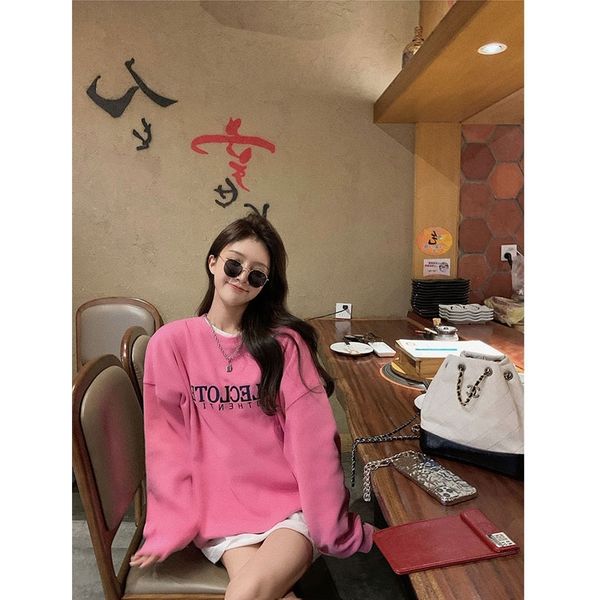 embroidered letter long sleeve sweater women's 2021 new loose ins fashion simple korean summer, Black
embroidered letter long sleeve sweater women's 2021 new loose ins fashion simple korean summer, Black