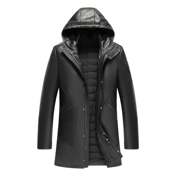 men's leather & faux 2021 genuine jacket men real sheepskin coat autumn winter mens down hooded blouson cuir 1808 kj1295, Black
men's leather & faux 2021 genuine jacket men real sheepskin coat autumn winter mens down hooded blouson cuir 1808 kj1295, Black