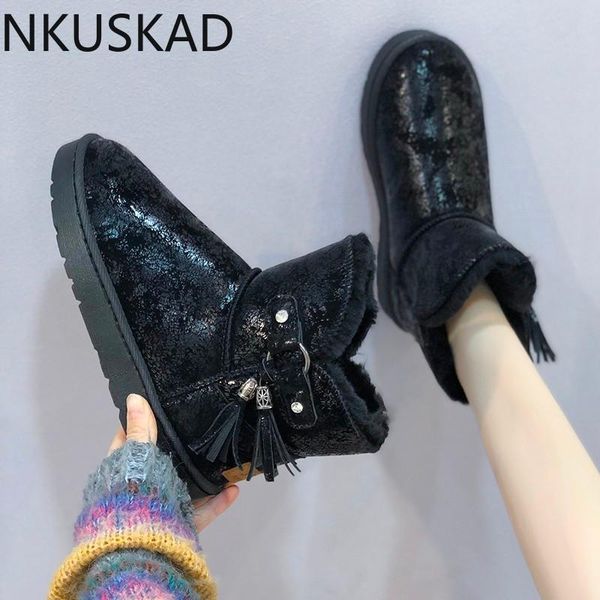 boots 2021 snow women's winter wild korean short tube flat bottom bread shoes students plus velvet cotton, Black
boots 2021 snow women's winter wild korean short tube flat bottom bread shoes students plus velvet cotton, Black