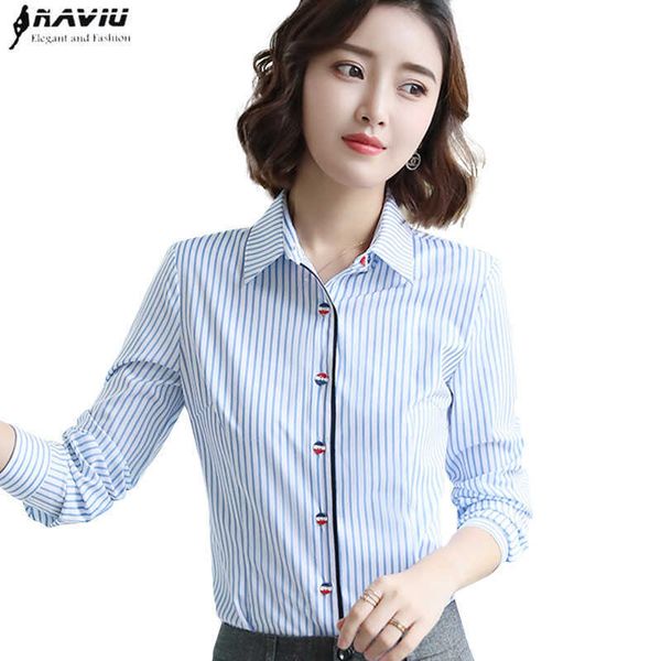 fashion clothe blue stripes shirt formal business slim long sleeve blouse office ladies work plus size 210604, White
fashion clothe blue stripes shirt formal business slim long sleeve blouse office ladies work plus size 210604, White