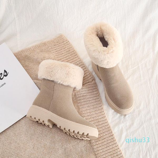 wholesale- boots 2021 winter warm shoes women platform fashion real leather snow plush female botas mujer with fur ladies mid calf, Black
wholesale- boots 2021 winter warm shoes women platform fashion real leather snow plush female botas mujer with fur ladies mid calf, Black