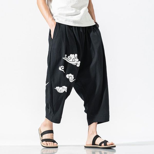 men's pants men printed harem chinese style ankle-length male casual streetwear cotton linen kimono trousersplus size 4xl 5xl, Black
men's pants men printed harem chinese style ankle-length male casual streetwear cotton linen kimono trousersplus size 4xl 5xl, Black