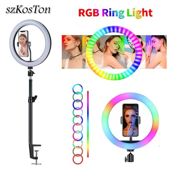 rainbow ring light dimmable video lights with stretchable bracket phone holder stand selfie lamp tiktok pography lighting flash heads
rainbow ring light dimmable video lights with stretchable bracket phone holder stand selfie lamp tiktok pography lighting flash heads