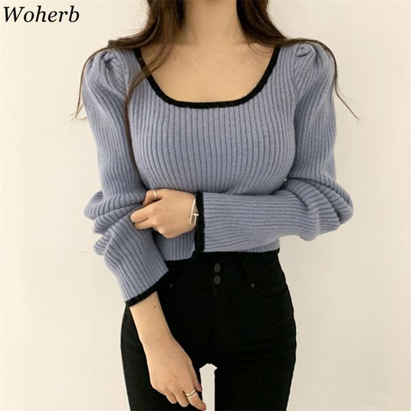 women autumn winter sweater and pull jumpers square collar long sleeve soft warm solid korean chic knitting 210519, White
women autumn winter sweater and pull jumpers square collar long sleeve soft warm solid korean chic knitting 210519, White