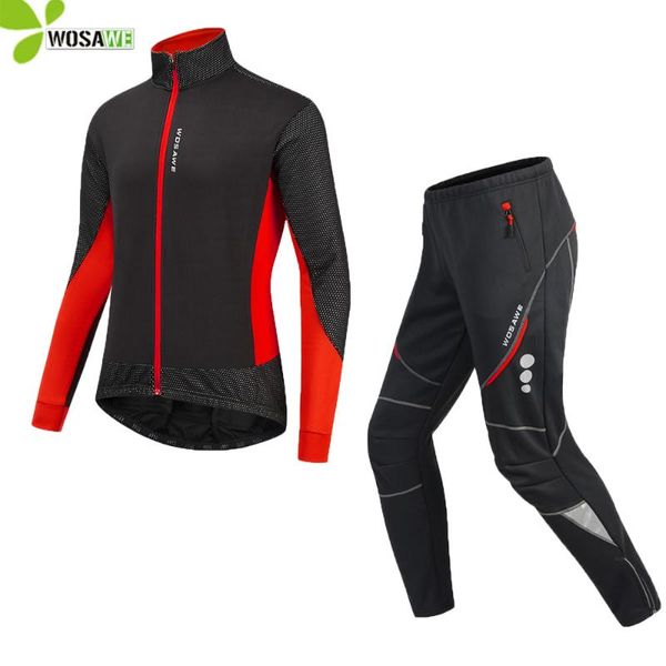 racing sets wosawe winter pro team long sleeve warm cycling jacket set ropa ciclismo water repellent pants bicycle clothing mtb bike uniform, Black;blue
racing sets wosawe winter pro team long sleeve warm cycling jacket set ropa ciclismo water repellent pants bicycle clothing mtb bike uniform, Black;blue