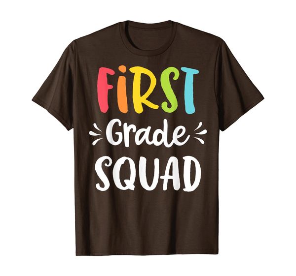 first grade squad funny 1st back to school teacher student t-shirt, White;black
first grade squad funny 1st back to school teacher student t-shirt, White;black
