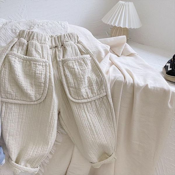 children pants spring and autumn fashion simple elastic waist cotton hemp loose casual for boys girls, Blue
children pants spring and autumn fashion simple elastic waist cotton hemp loose casual for boys girls, Blue