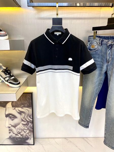men's polos summer casual business comfortable soft color matching simple slim shirt breathable, White;black
men's polos summer casual business comfortable soft color matching simple slim shirt breathable, White;black