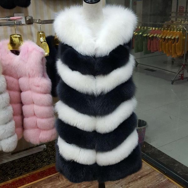 women's fur & faux brand real vest outerwear overcoat long design o-neck sweater waistcoat natural the, Black
women's fur & faux brand real vest outerwear overcoat long design o-neck sweater waistcoat natural the, Black