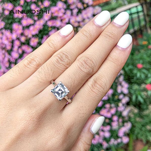 solitare 8x8mm asscher cut sona diamond silver engagement rings for women 925 exquisite jewelry gift cluster, Golden;silver
solitare 8x8mm asscher cut sona diamond silver engagement rings for women 925 exquisite jewelry gift cluster, Golden;silver