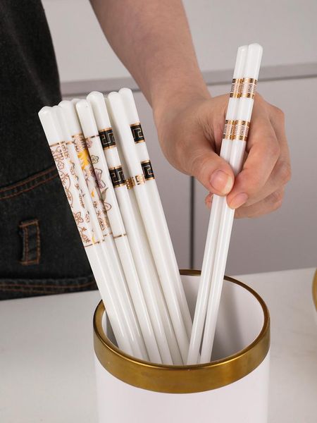 chopsticks 10 pairs/set bone china chopstick environmental ceramic high temperature resistant
chopsticks 10 pairs/set bone china chopstick environmental ceramic high temperature resistant