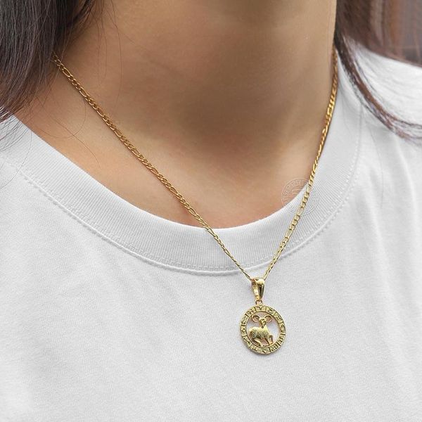 pendant necklaces 12 zodiac sign constellation aries necklace for womens men gold filled round shaped jewelry choker figaro chain lgp357b2, Silver
pendant necklaces 12 zodiac sign constellation aries necklace for womens men gold filled round shaped jewelry choker figaro chain lgp357b2, Silver