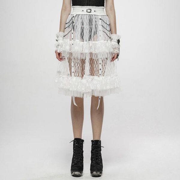 buckle decoration lace mesh semi-see-through party half skirt women's lolita cage ancient pattern kawaii punk rave skirts, Black
buckle decoration lace mesh semi-see-through party half skirt women's lolita cage ancient pattern kawaii punk rave skirts, Black