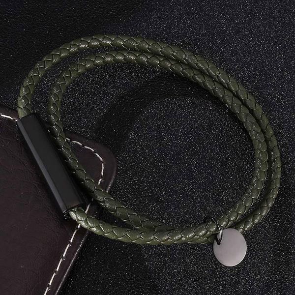 tennis simple trendy jewelry green double leather rope bracelet for women men stainless steel magnetic buckle charm bracelets sp0688, Golden;silver
tennis simple trendy jewelry green double leather rope bracelet for women men stainless steel magnetic buckle charm bracelets sp0688, Golden;silver