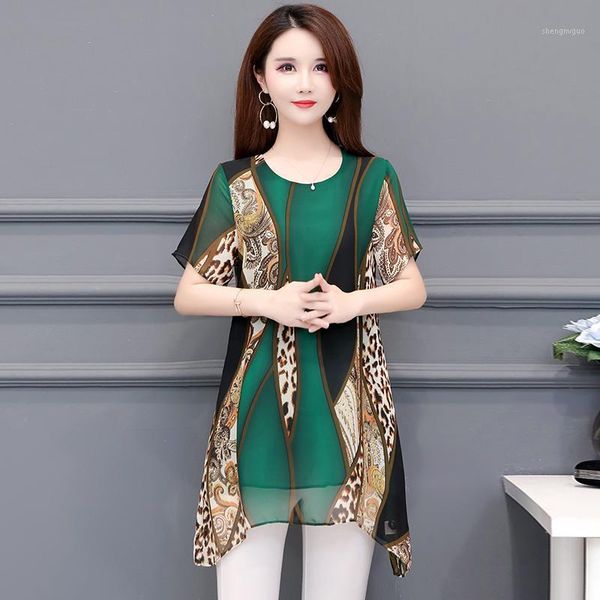 camisa social 2021 summer fashion women chiffon blouses o-neck loose short sleeve casual printed clothing 5xl women's & shirts, White
camisa social 2021 summer fashion women chiffon blouses o-neck loose short sleeve casual printed clothing 5xl women's & shirts, White