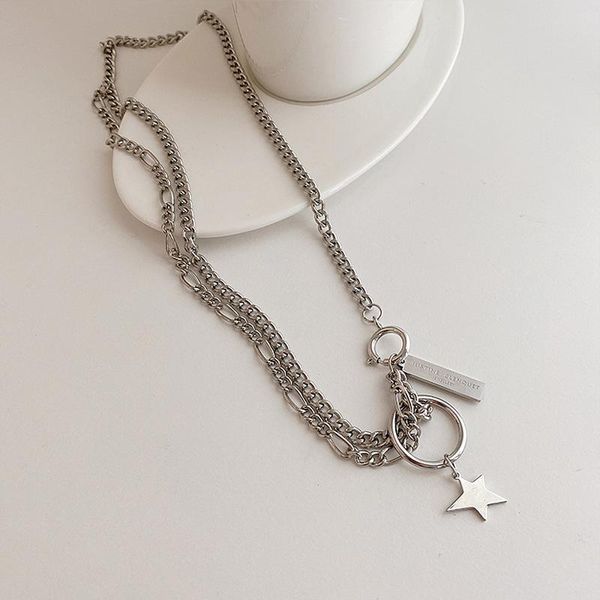 chains minar simple metallic star toggle clasp circle necklaces for women asymmetric layered chunky link chain chokers necklace gifts, Silver
chains minar simple metallic star toggle clasp circle necklaces for women asymmetric layered chunky link chain chokers necklace gifts, Silver