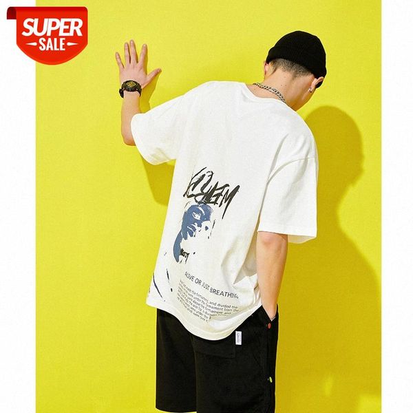 mansclot creative print round neck loose short sleeve t-shirt men's half #j97h, White;black
mansclot creative print round neck loose short sleeve t-shirt men's half #j97h, White;black