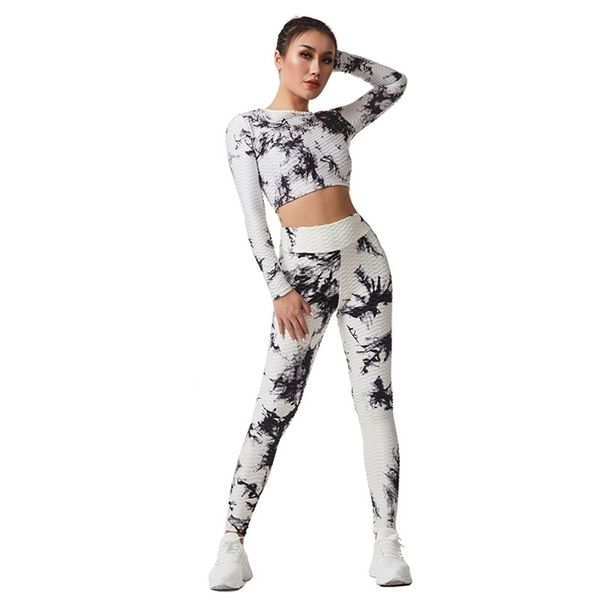 new tie dyed yoga suit set sports tight pants set high waist peach hip two piece autumn
new tie dyed yoga suit set sports tight pants set high waist peach hip two piece autumn