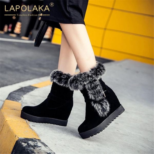 boots lapolaka 2021 fashion snow women's wedge high heels platform buckle black red warm winter booties woman shoes
boots lapolaka 2021 fashion snow women's wedge high heels platform buckle black red warm winter booties woman shoes