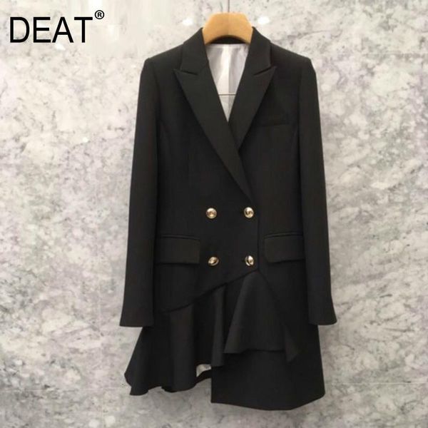 women's jackets deat stock 2021 spring and summer turn-down collar full sleeves double breasted asymmetrical ruffles jacket female wf56, Black;brown
women's jackets deat stock 2021 spring and summer turn-down collar full sleeves double breasted asymmetrical ruffles jacket female wf56, Black;brown