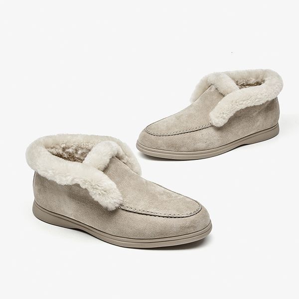 boots ankle women cow suede leather snow boots round toe warm wool slip-on ladies winter fur shoes handmade 08203, Black
boots ankle women cow suede leather snow boots round toe warm wool slip-on ladies winter fur shoes handmade 08203, Black
