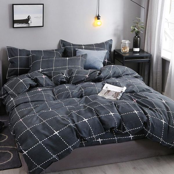 bedding sets aloe cotton material black grid design pattern home textile 3/4pcs set breathable king twin comfort style oceania
bedding sets aloe cotton material black grid design pattern home textile 3/4pcs set breathable king twin comfort style oceania