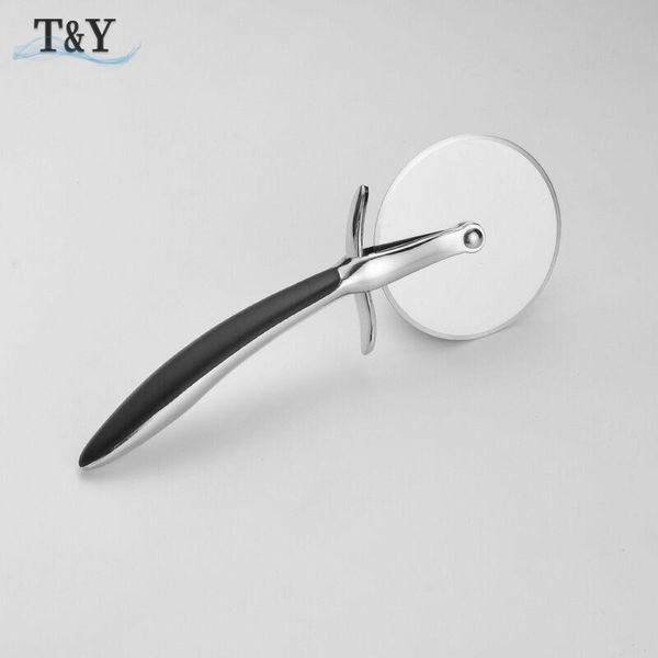 t&y 1pc elegant rust-resistant pizza cutter wheel knife, sharp cutters, slicer with non slip safe handle baking & pastry tools
t&y 1pc elegant rust-resistant pizza cutter wheel knife, sharp cutters, slicer with non slip safe handle baking & pastry tools