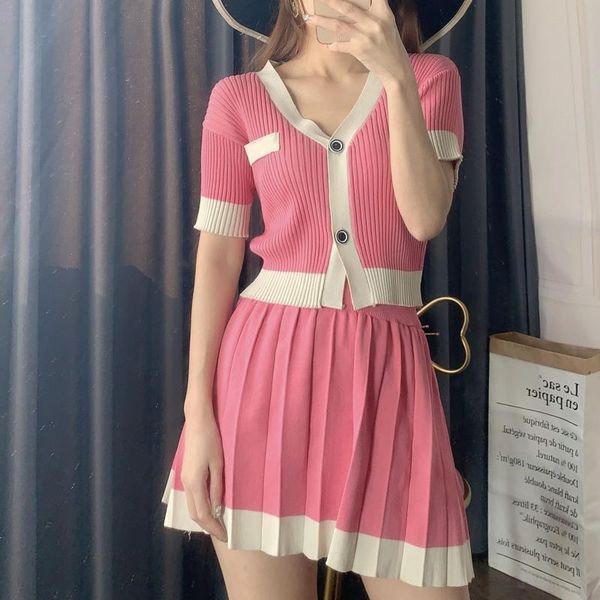 genayooa elastic knit woman two set short sleeve mini skirt korean 2 piece sets womens outfits summer 210417, White
genayooa elastic knit woman two set short sleeve mini skirt korean 2 piece sets womens outfits summer 210417, White