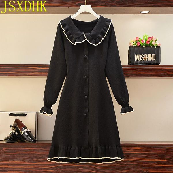 casual dresses doll collar women's dress spring autumn trendy lady pleated quality long sleeve plus size female ruffles femme vestido, Black;gray
casual dresses doll collar women's dress spring autumn trendy lady pleated quality long sleeve plus size female ruffles femme vestido, Black;gray
