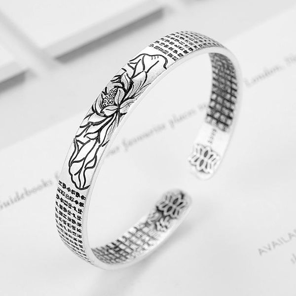 bangle ethnic style bracelet female buddhist scripture retro opening adjustable jewelry gift, Black
bangle ethnic style bracelet female buddhist scripture retro opening adjustable jewelry gift, Black