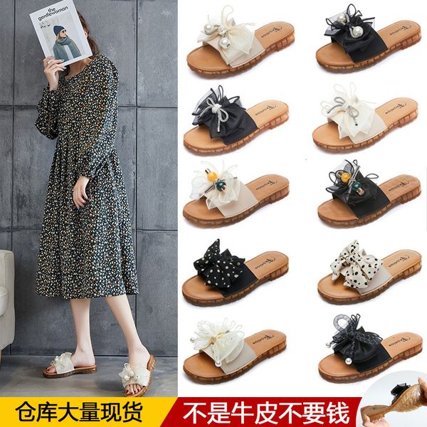 luxury slippers slipper's summer wear bow sandals fashionable flat bottomed outdoor spring and autumn flip flops, Black
luxury slippers slipper's summer wear bow sandals fashionable flat bottomed outdoor spring and autumn flip flops, Black