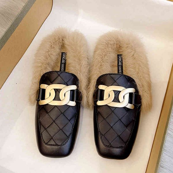 sandals leather slippers of plutonium fashion buckle design baotou winter shoes skin keep warm in the open air woman teddy giba, Black
sandals leather slippers of plutonium fashion buckle design baotou winter shoes skin keep warm in the open air woman teddy giba, Black