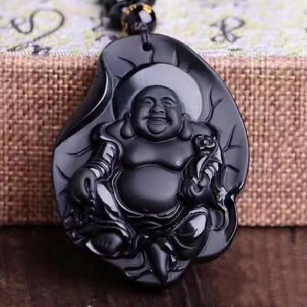 unique natural black obsidian carved buddha lucky amulet pendant necklace for women men pendants jewelry, Black;brown
unique natural black obsidian carved buddha lucky amulet pendant necklace for women men pendants jewelry, Black;brown