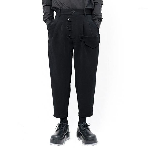 men clothing hair stylist fashion simple classic multi button asymmetry casual pants plus size costumes 27-46 men's, Black
men clothing hair stylist fashion simple classic multi button asymmetry casual pants plus size costumes 27-46 men's, Black