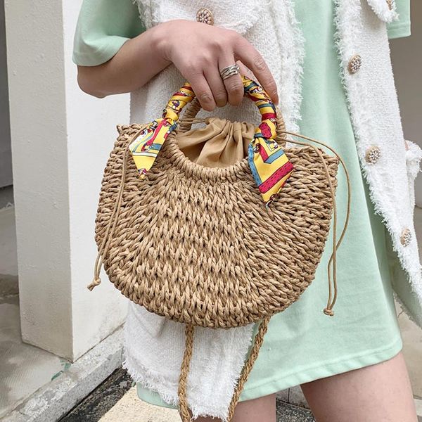 shoulder bags handmade for women summer straw handbag drawstring weave basket clutch crossbody bag female beach rattan tote
shoulder bags handmade for women summer straw handbag drawstring weave basket clutch crossbody bag female beach rattan tote