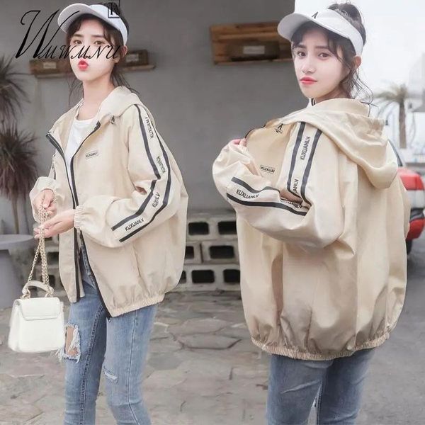 spring korean student jackets school style side stripes zipper cardigan sport loose sun protection clothing women women's, Black;brown
spring korean student jackets school style side stripes zipper cardigan sport loose sun protection clothing women women's, Black;brown
