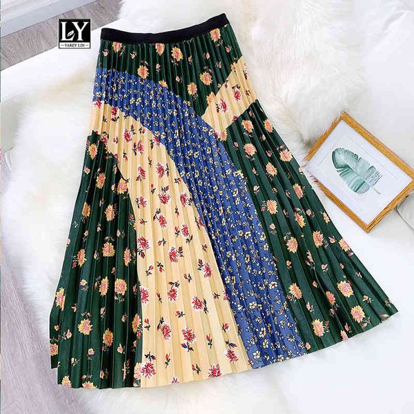 suits vintage floral print long skirts women summer chiffon high waist pleated female elegant contrast color skirt, Black
suits vintage floral print long skirts women summer chiffon high waist pleated female elegant contrast color skirt, Black
