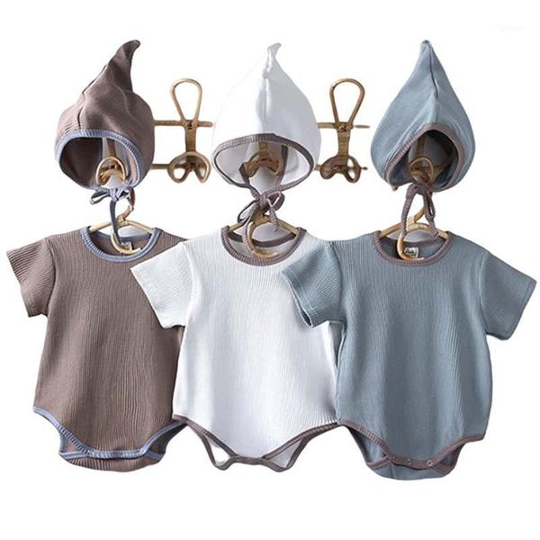 rompers baby summer born clothes cotton solid color jumpsuit+hat 2pcs boy girl clothing for 0-24m, Blue
rompers baby summer born clothes cotton solid color jumpsuit+hat 2pcs boy girl clothing for 0-24m, Blue