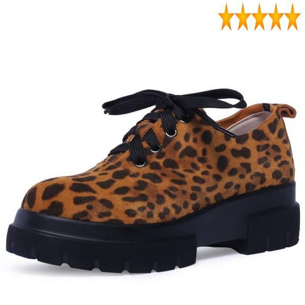 printing 2021 leopard designer luxury genuine leather women wedges platform lace up fashion round toe casual ladies shoes dress, Black
printing 2021 leopard designer luxury genuine leather women wedges platform lace up fashion round toe casual ladies shoes dress, Black