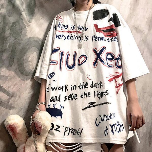 women's t-shirt qweek streetwear women japanese harajuku graffiti letter print hip hop summer plus size 2021 fashion female casual, White
women's t-shirt qweek streetwear women japanese harajuku graffiti letter print hip hop summer plus size 2021 fashion female casual, White