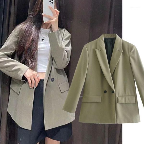 women's suits & blazers withered england style fashion autumn blazer feminino double breasted oversize women solid vintage and jackets, White;black
women's suits & blazers withered england style fashion autumn blazer feminino double breasted oversize women solid vintage and jackets, White;black