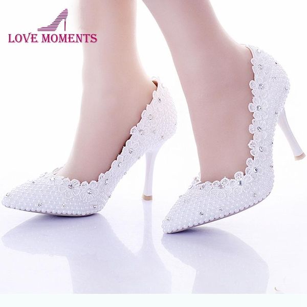 dress shoes white pearl wedding for bride lace flower pointed toe stiletto heel women prom party pumps, Black
dress shoes white pearl wedding for bride lace flower pointed toe stiletto heel women prom party pumps, Black