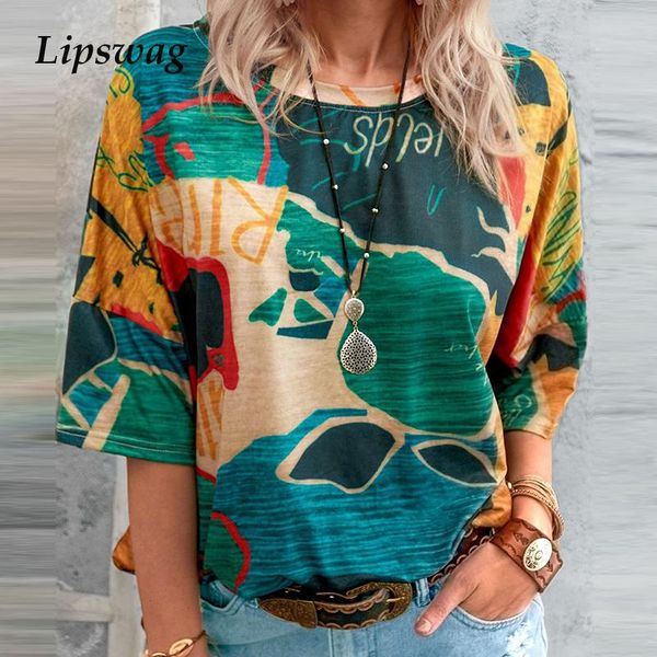women's blouses & shirts 5xl summer abstract print blouse shirt women elegant o-neck short sleeve autumn casual loose plus size streetw, White
women's blouses & shirts 5xl summer abstract print blouse shirt women elegant o-neck short sleeve autumn casual loose plus size streetw, White
