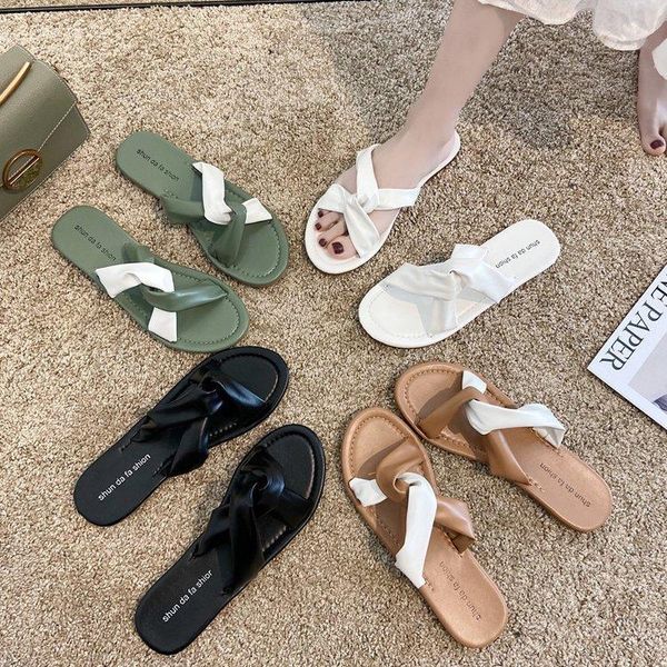 slippers women women's shoes summer 2021 style of overtoe crossed outside wearing flat woman, Black
slippers women women's shoes summer 2021 style of overtoe crossed outside wearing flat woman, Black